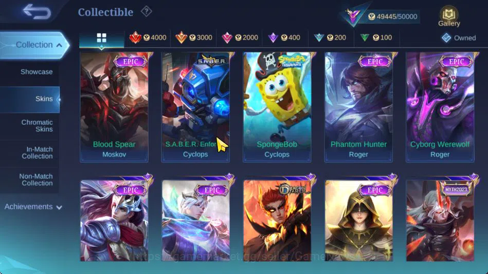 Mobile Legends: Bang Bang Accounts Hero 132|Skin 239|High Glory 53|KOF Karina,CC Nata image 10