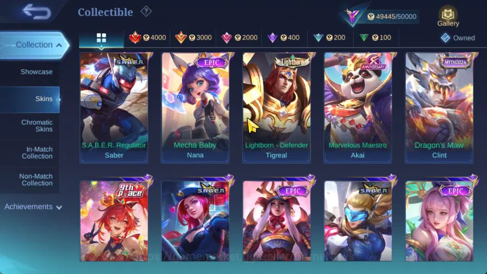 Mobile Legends: Bang Bang Accounts Hero 132|Skin 239|High Glory 53|KOF Karina,CC Nata image 11