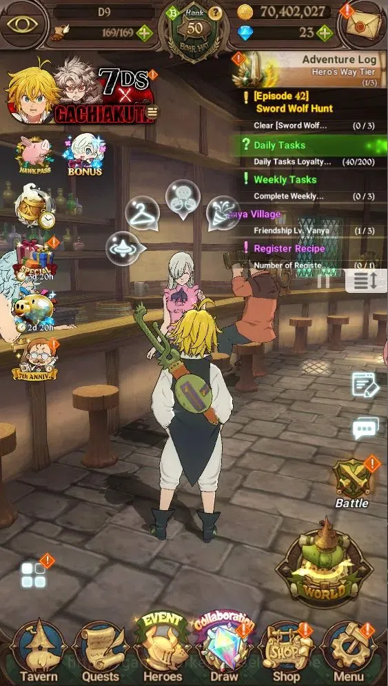 The Seven Deadly Sins: Grand Cross Accounts Endgame Global|7 LR (Meliodas L95, Ban) | 1,5M CC | 4 UR (Elizabeth L100) | 2 12