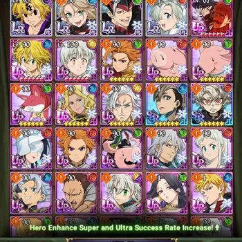 The Seven Deadly Sins: Grand Cross Accounts Endgame Global|7 LR (Meliodas L95, Ban) | 1,5M CC | 4 UR (Elizabeth L100) | 2