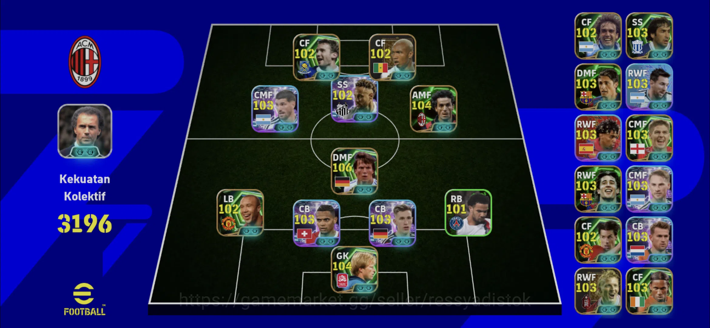 eFootball Accounts Legends & Iconic Players EFOOTBALL 2026 | EPIC L MATHAUS,DONA DONI,DE PAUL,ANDRY SEVCHENKO,NEYMAR JR,M 1