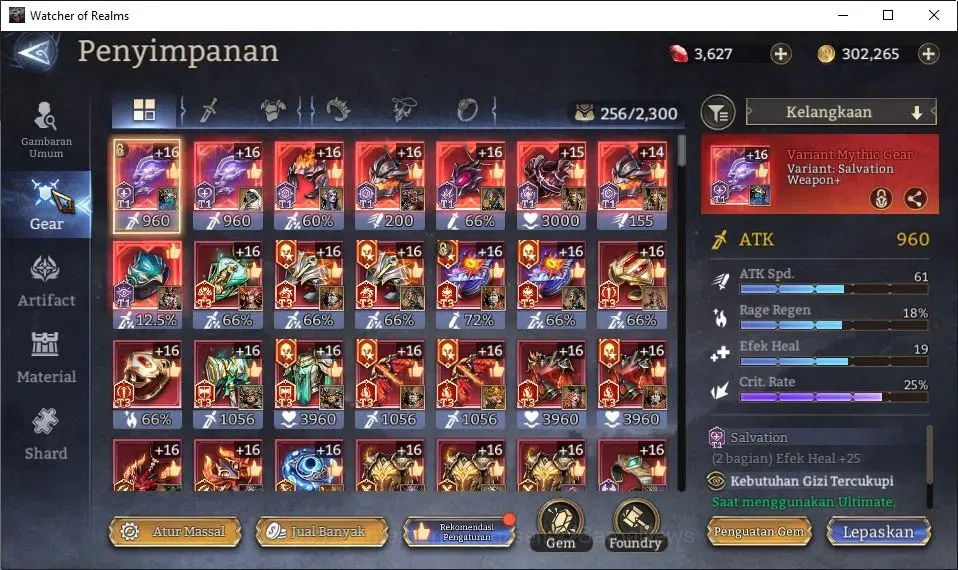 Watcher of Realms Accounts GLOBAL 60x|Lv 56|1,8M Power|3K Gems|2 Lord[Praetus image 14