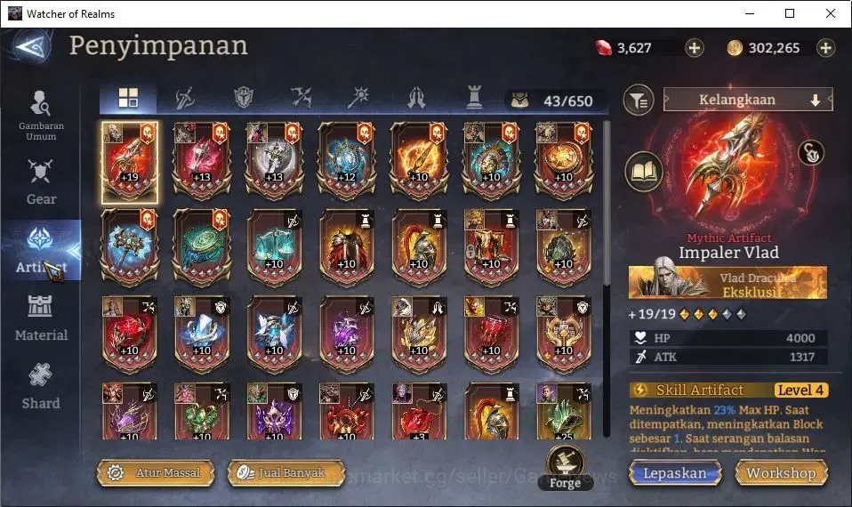 Watcher of Realms Accounts GLOBAL 60x|Lv 56|1,8M Power|3K Gems|2 Lord[Praetus image 15