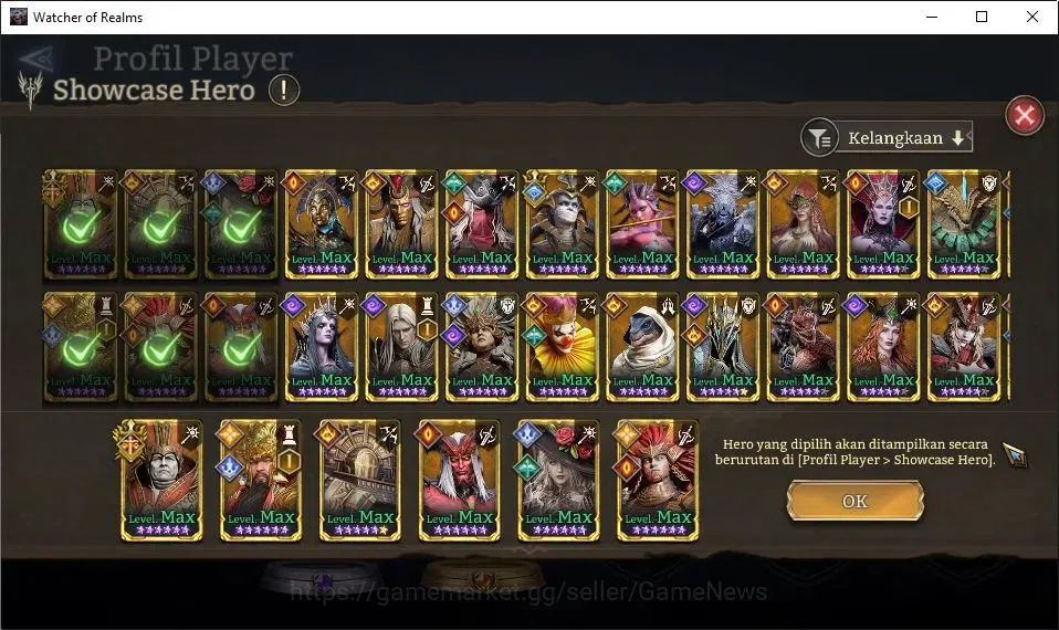 Watcher of Realms Accounts GLOBAL 60x|Lv 56|1,8M Power|3K Gems|2 Lord[Praetus image 8