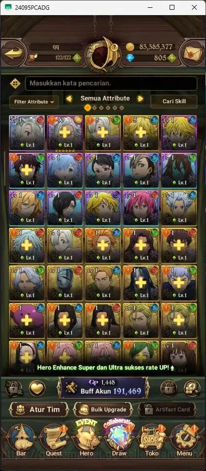 The Seven Deadly Sins: Grand Cross Accounts Endgame Global | 191,469k CC |1 LR|1 UR|LR Elizabeth 1/6|UR Demon King Meliodas 6