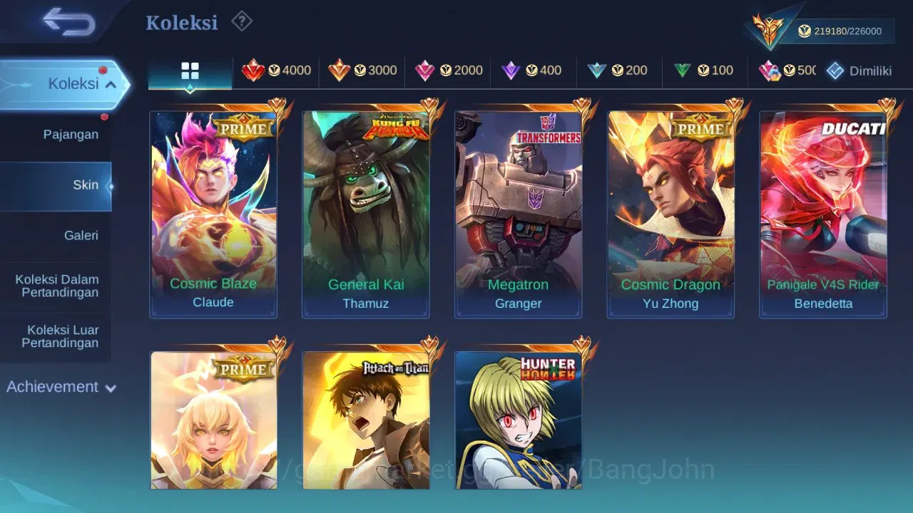 Mobile Legends: Bang Bang Accounts GLOBAL Hero 131 Skin 542 | Legend Granger Freya Fr image 4