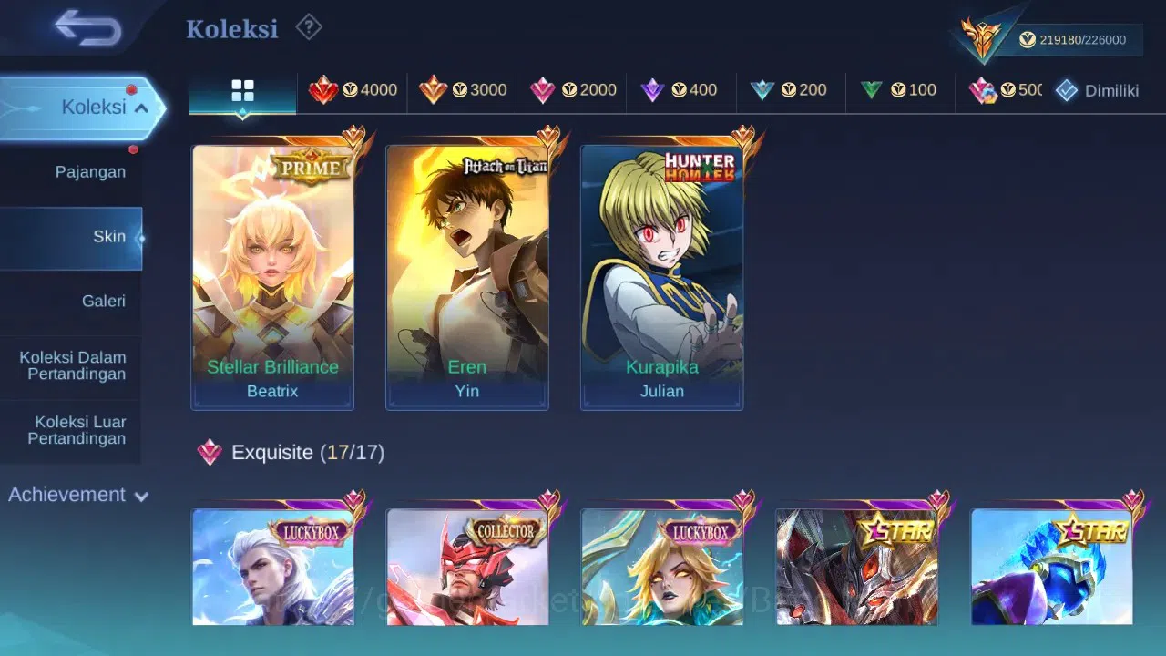 Mobile Legends: Bang Bang Accounts GLOBAL Hero 131 Skin 542 | Legend Granger Freya Fr image 5