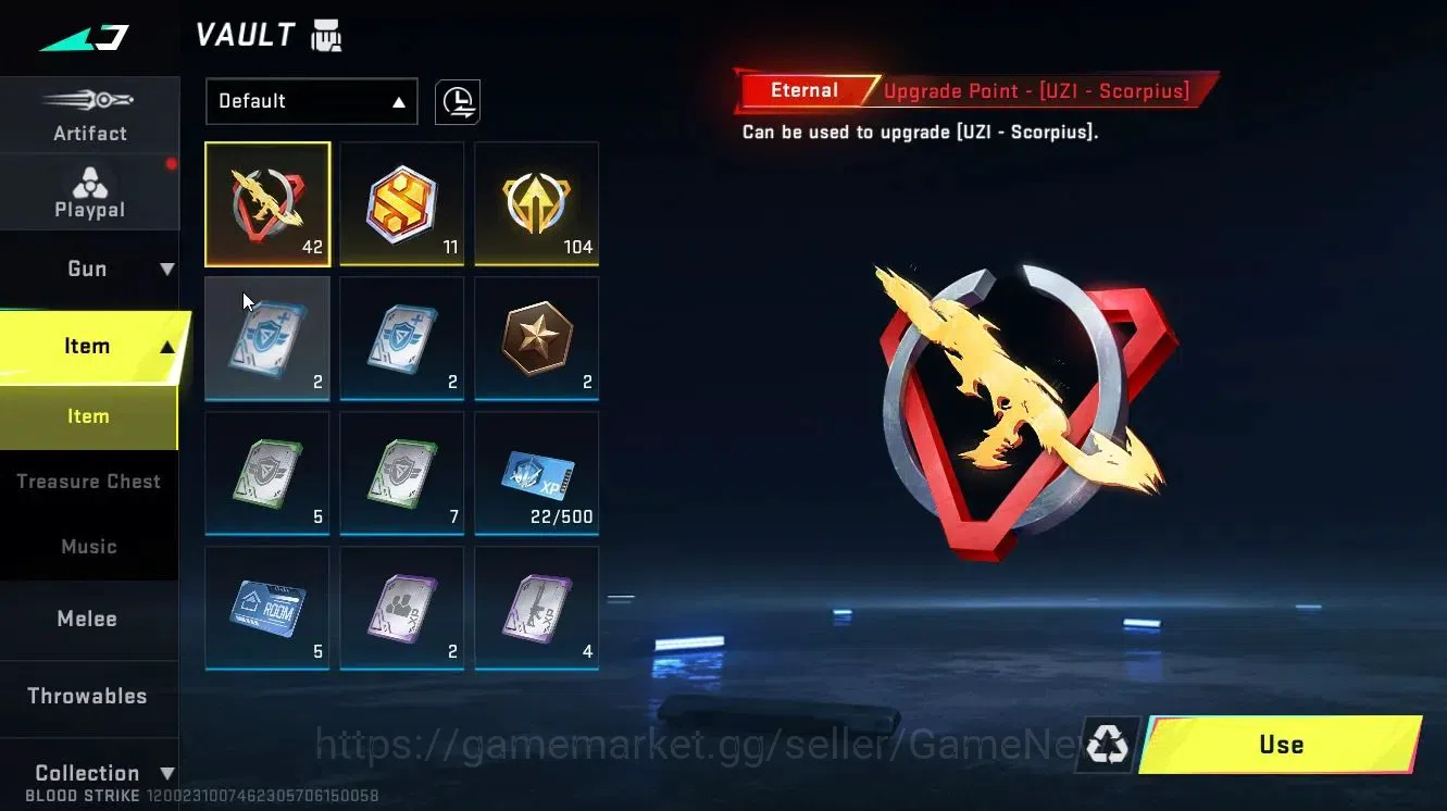 Blood Strike Accounts ASIA|ETERNAL UZI-Scorpius Lv2|Collab TOKREV[JACK-T image 14