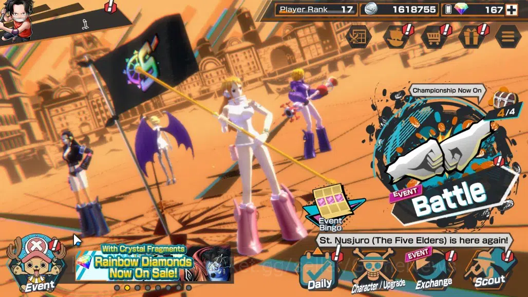 One Piece Bounty Rush Accounts Global|4 EX 2 MAX|TFE Marshal D.Teach,FZ Zephyr,Ko image 1