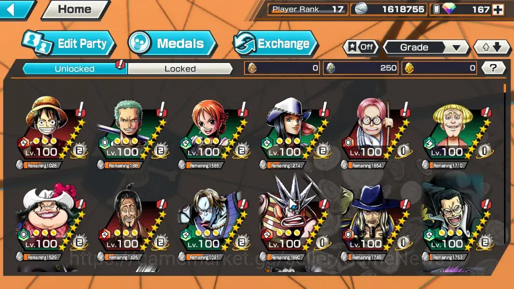 One Piece Bounty Rush Accounts Global|4 EX 2 MAX|TFE Marshal D.Teach,FZ Zephyr,Ko image 7