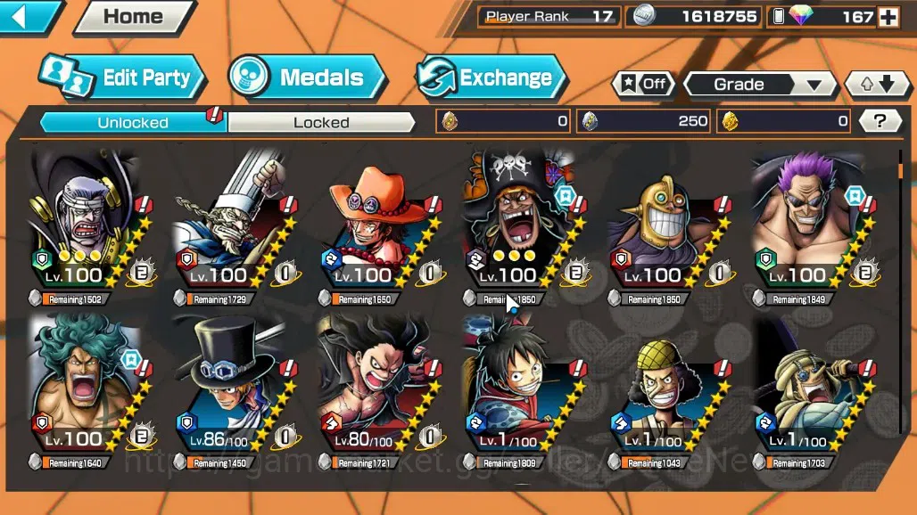 One Piece Bounty Rush Accounts Global|4 EX 2 MAX|TFE Marshal D.Teach,FZ Zephyr,Ko image 8