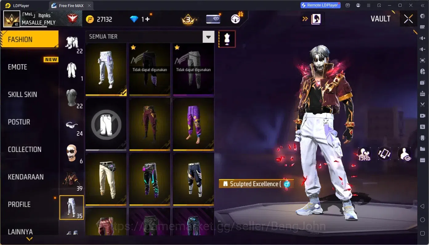 Free Fire Accounts Indonesia | Vault 76| M1887- Hand of Hope| Backpac image 10