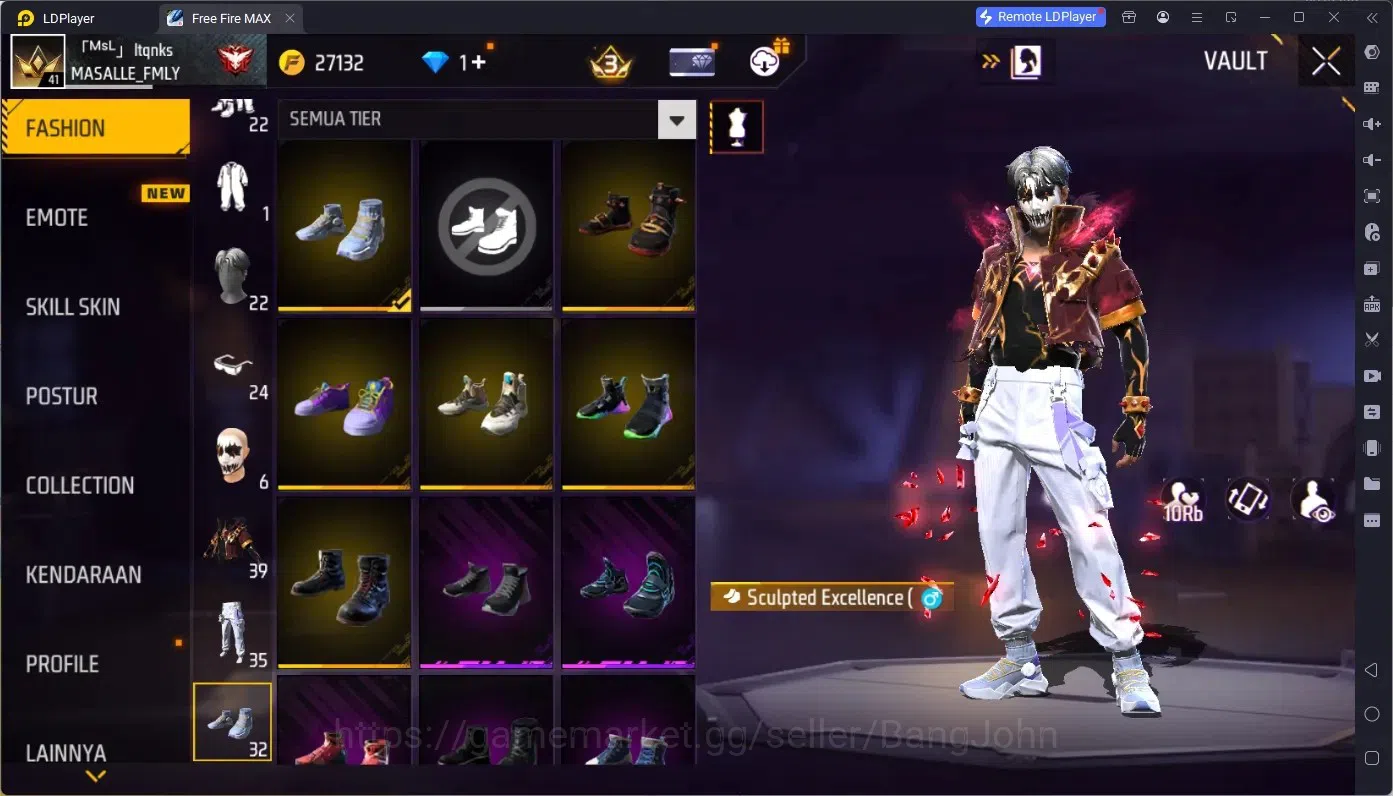 Free Fire Accounts Indonesia | Vault 76| M1887- Hand of Hope| Backpac image 11