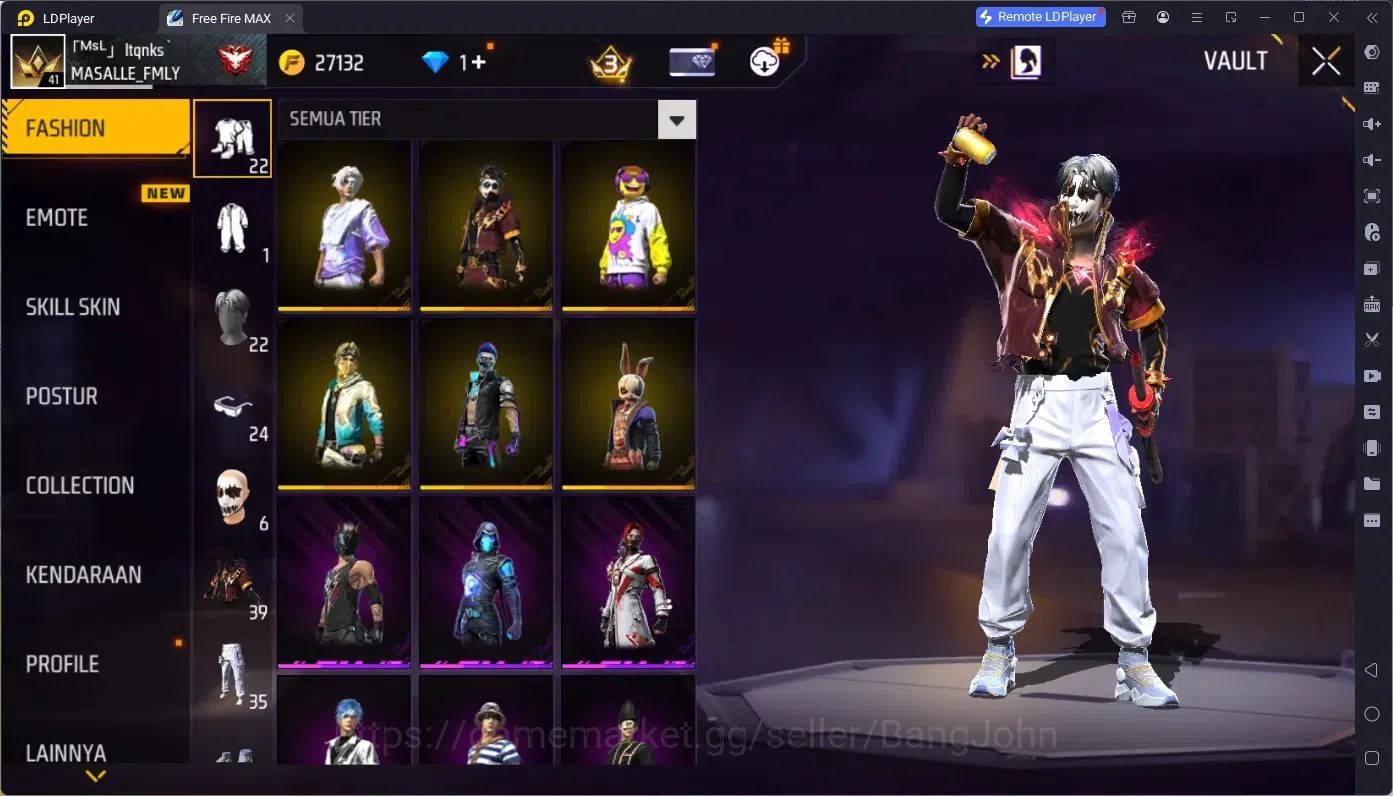 Free Fire Accounts Indonesia | Vault 76| M1887- Hand of Hope| Backpac image 4