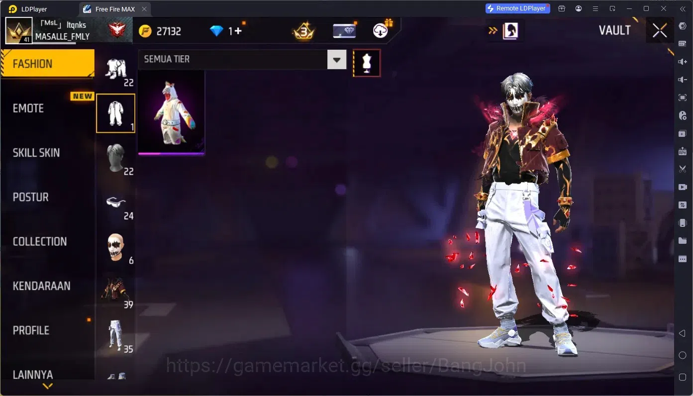 Free Fire Accounts Indonesia | Vault 76| M1887- Hand of Hope| Backpac image 5