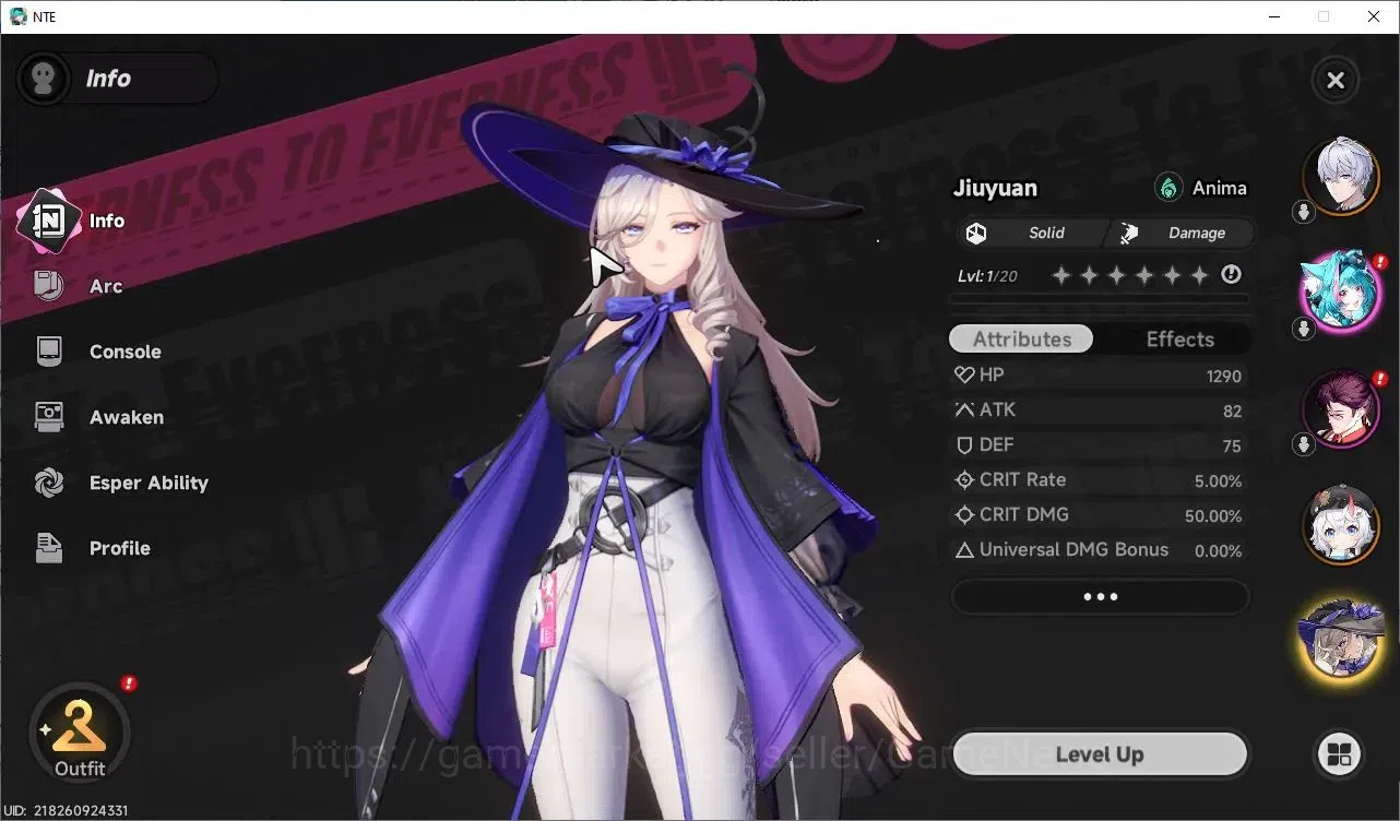 Neverness to Everness Accounts Global EU|HL 3|TL 7| 3 SSR Hotori, Jiuyuan, Sakiri image 2