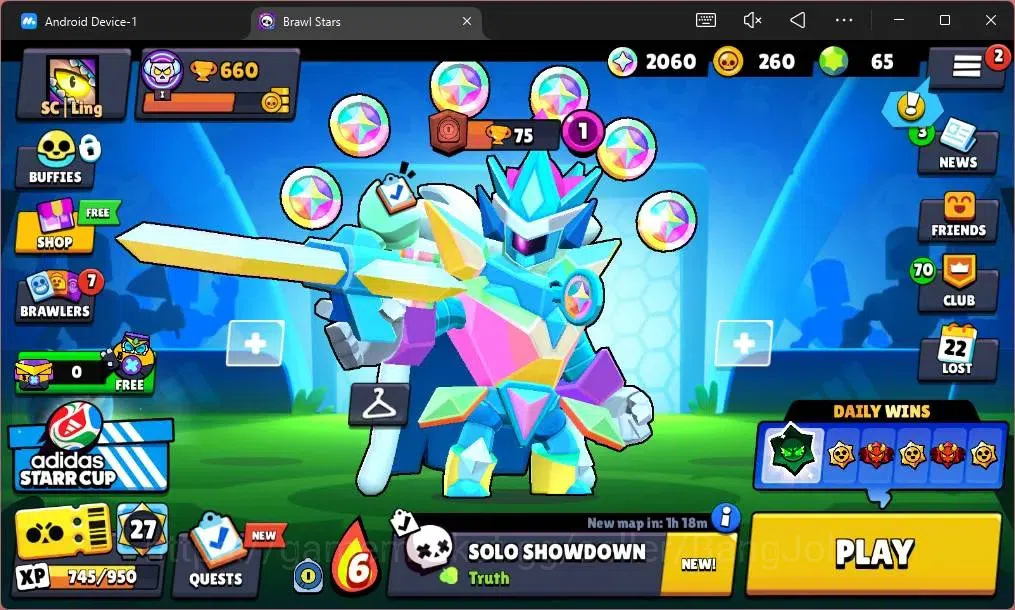 Brawl Stars Accounts Global | Trophy 660 | 17 Brawler| 1 Max Hypercharg image 1
