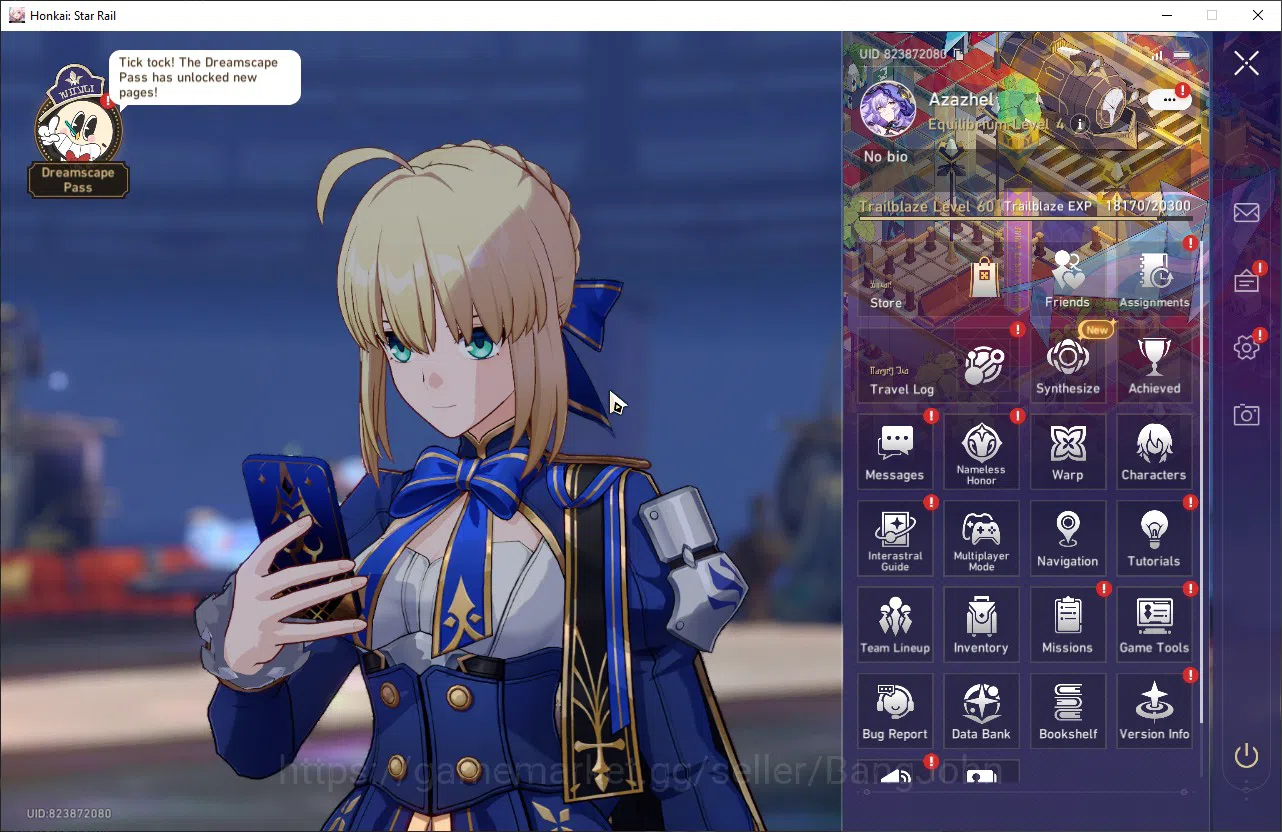 Honkai Star Rail Accounts Others ASIA TL60|14 Limit|Anaxa|Saber|Sunday|Luocha|Kafka|Black 1