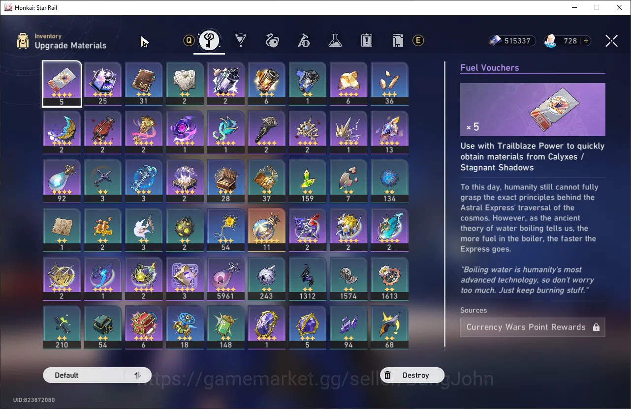 Honkai Star Rail Accounts Others ASIA TL60|14 Limit|Anaxa|Saber|Sunday|Luocha|Kafka|Black 4