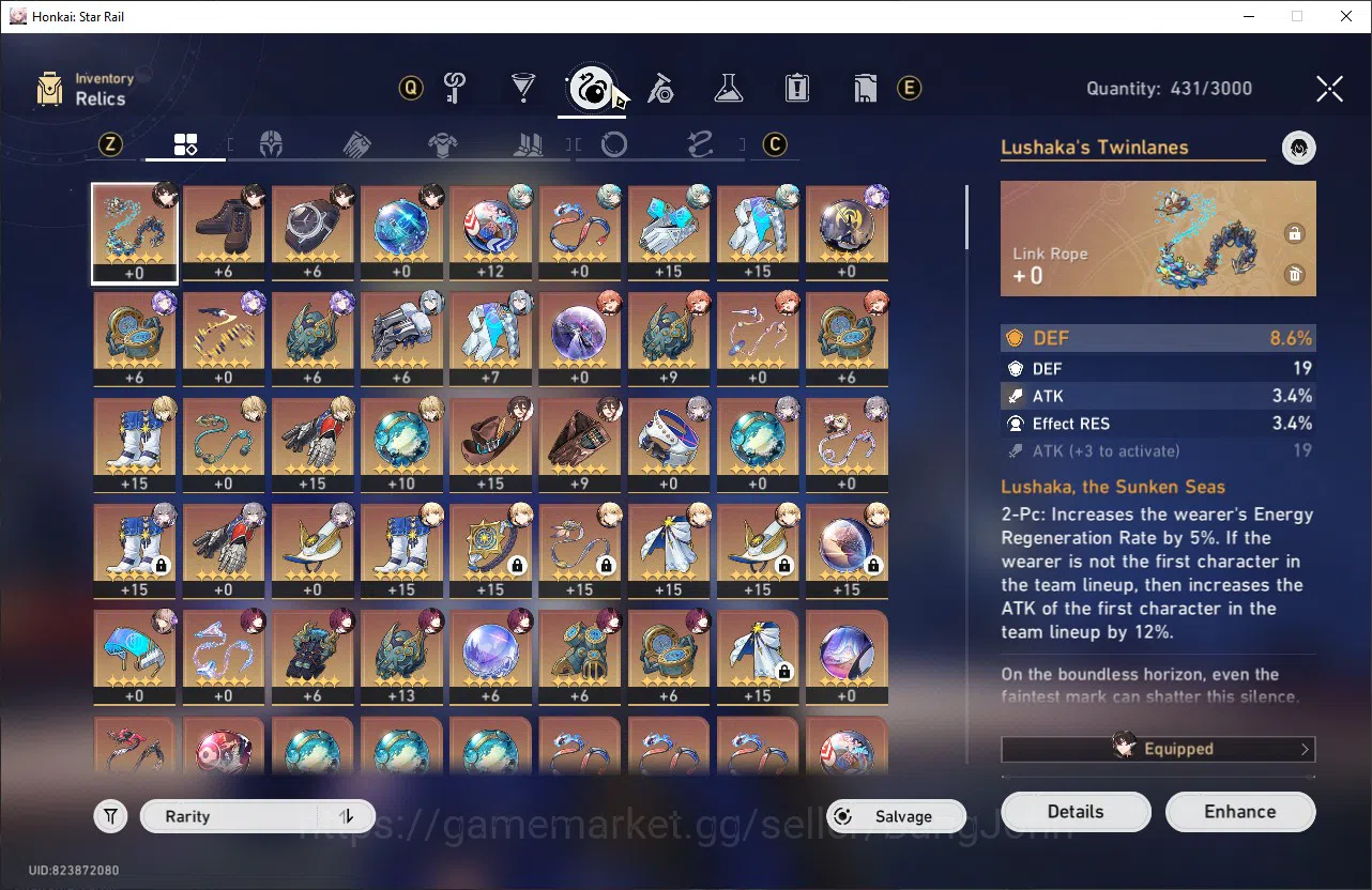 Honkai Star Rail Accounts Others ASIA TL60|14 Limit|Anaxa|Saber|Sunday|Luocha|Kafka|Black 6
