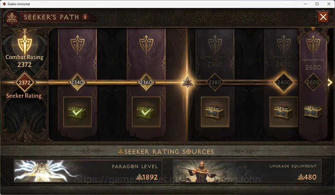 Diablo Immortal Accounts Mid-Tier SEA - Izual | 60 (696) Warlock-Slinger | CR 34k | Reso 360 | Inferno 1  | L30 (3 5