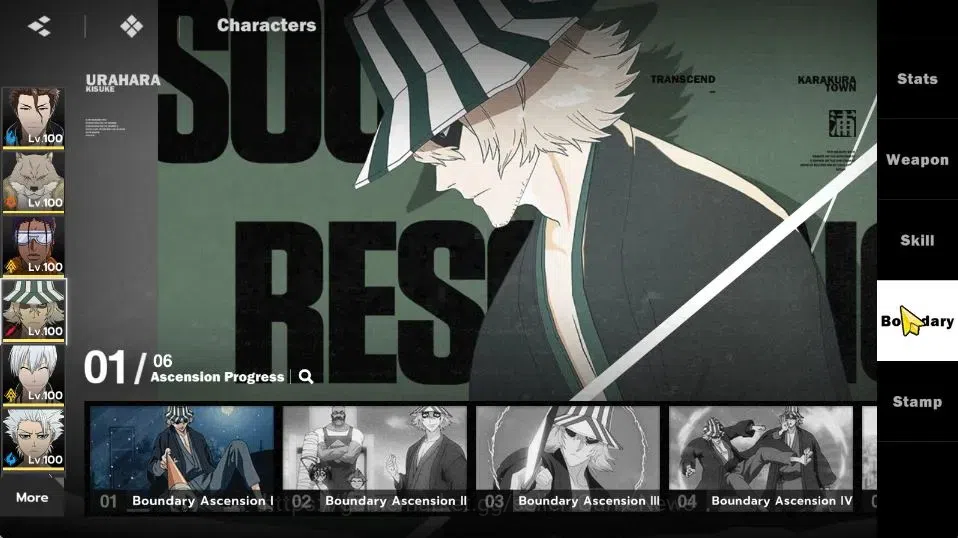 BLEACH: Soul Resonance Accounts NuverseSEA END LV75|9SSR [(AizenB6,TosenB4,SajinB2 image 16