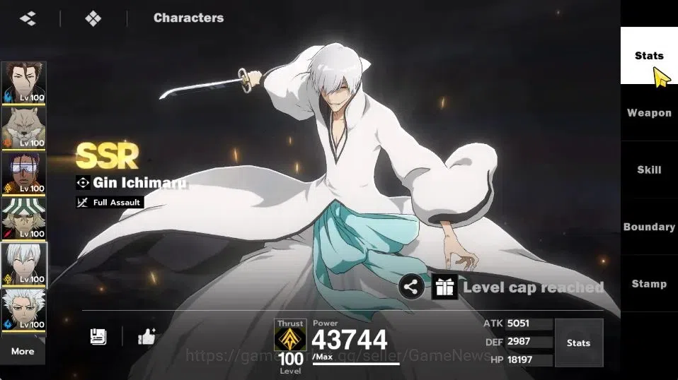 BLEACH: Soul Resonance Accounts NuverseSEA END LV75|9SSR [(AizenB6,TosenB4,SajinB2 image 18