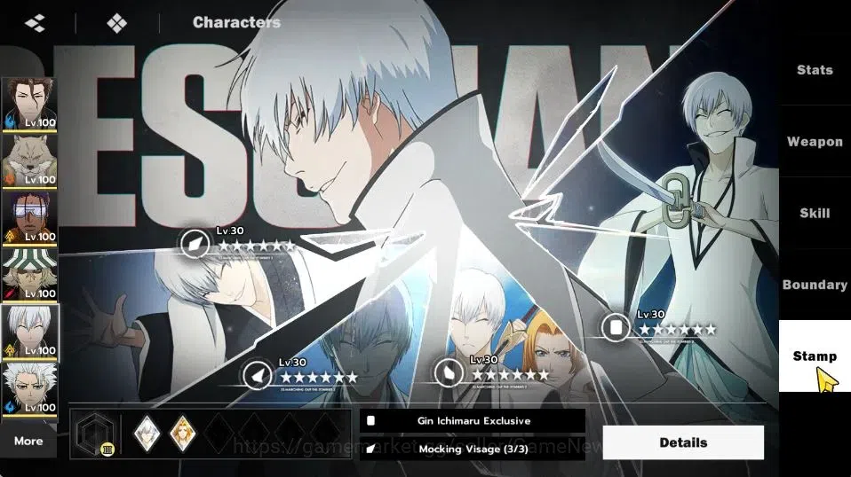 BLEACH: Soul Resonance Accounts NuverseSEA END LV75|9SSR [(AizenB6,TosenB4,SajinB2 image 20