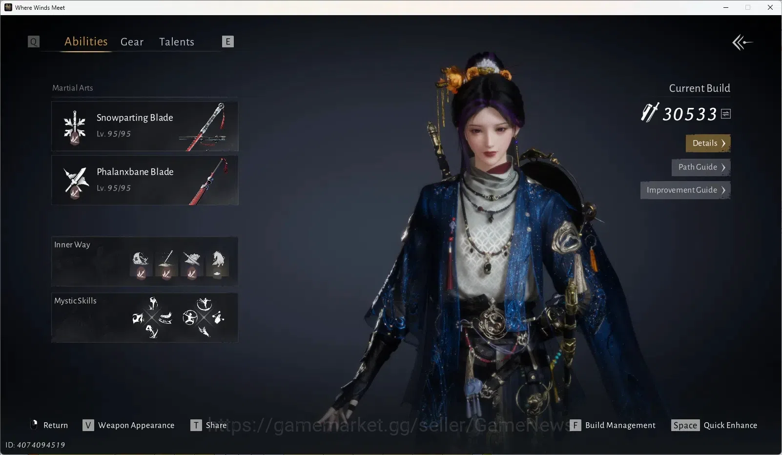 Where Winds Meet Accounts Global|Lv95|GS 30K|1HC USED, 1 HC UNUSED with 15k Elegance|Kun Umbra, Leopard Lv2, etc|Oddity 3