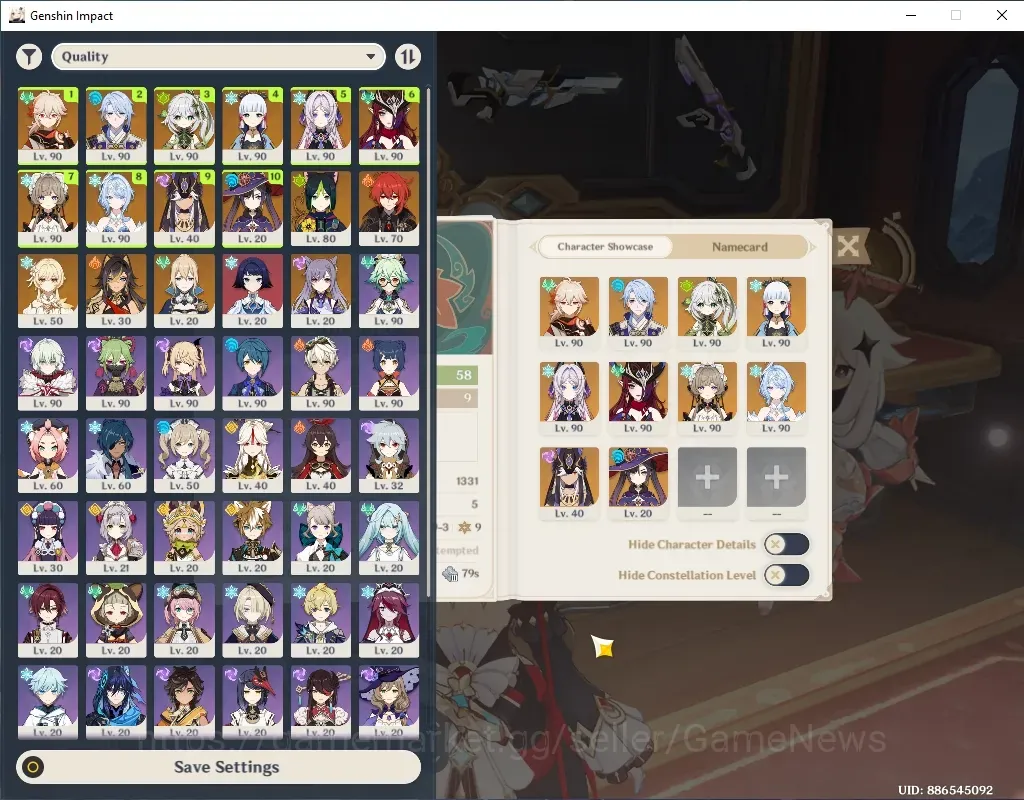 Genshin Impact Accounts Mid Game Asia|AR 58|2,6K Primo|9 Limited 5(*5 1
