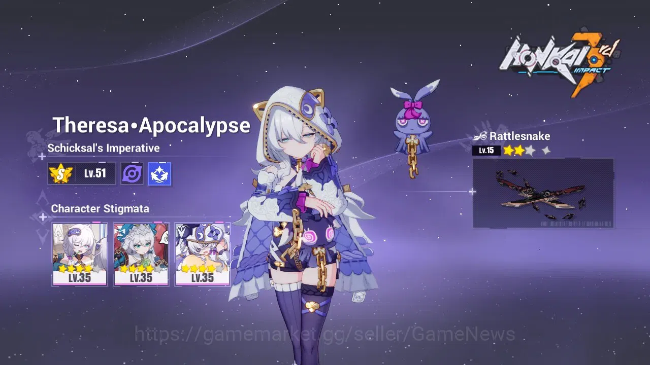 Honkai Impact 3rd Accounts Mid-Game SEA Lv64|2 Fullset (Raiden Mei Xentinel DC,Bronya Zaychik NEX) Theresa Apocalypse SI 16