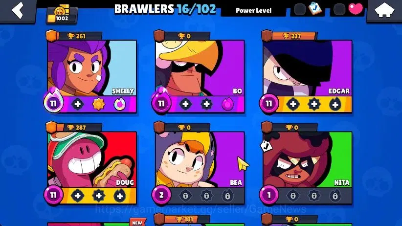 Brawl Stars Accounts 1002 Trophy|16 Brawlers 4 Max Lvl [Doug,Edgar,Bo,S image 3