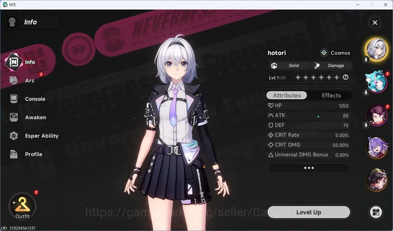 Neverness to Everness Accounts SEA | Starter Lv 3 | 2 SSR (Hotori,Fadia)+ 6 SR +  image 2