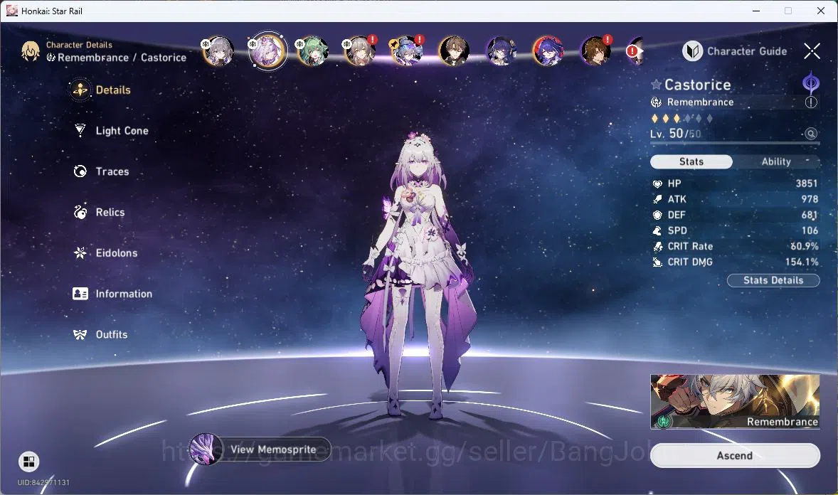 Honkai Star Rail Accounts ASIA | TL 35 | 4 LIMIT | CASTORICE | SILVER WOLF | image 2