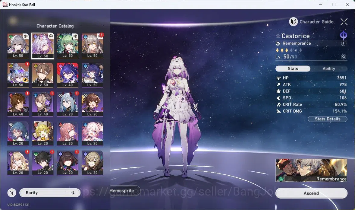 Honkai Star Rail Accounts ASIA | TL 35 | 4 LIMIT | CASTORICE | SILVER WOLF | image 3