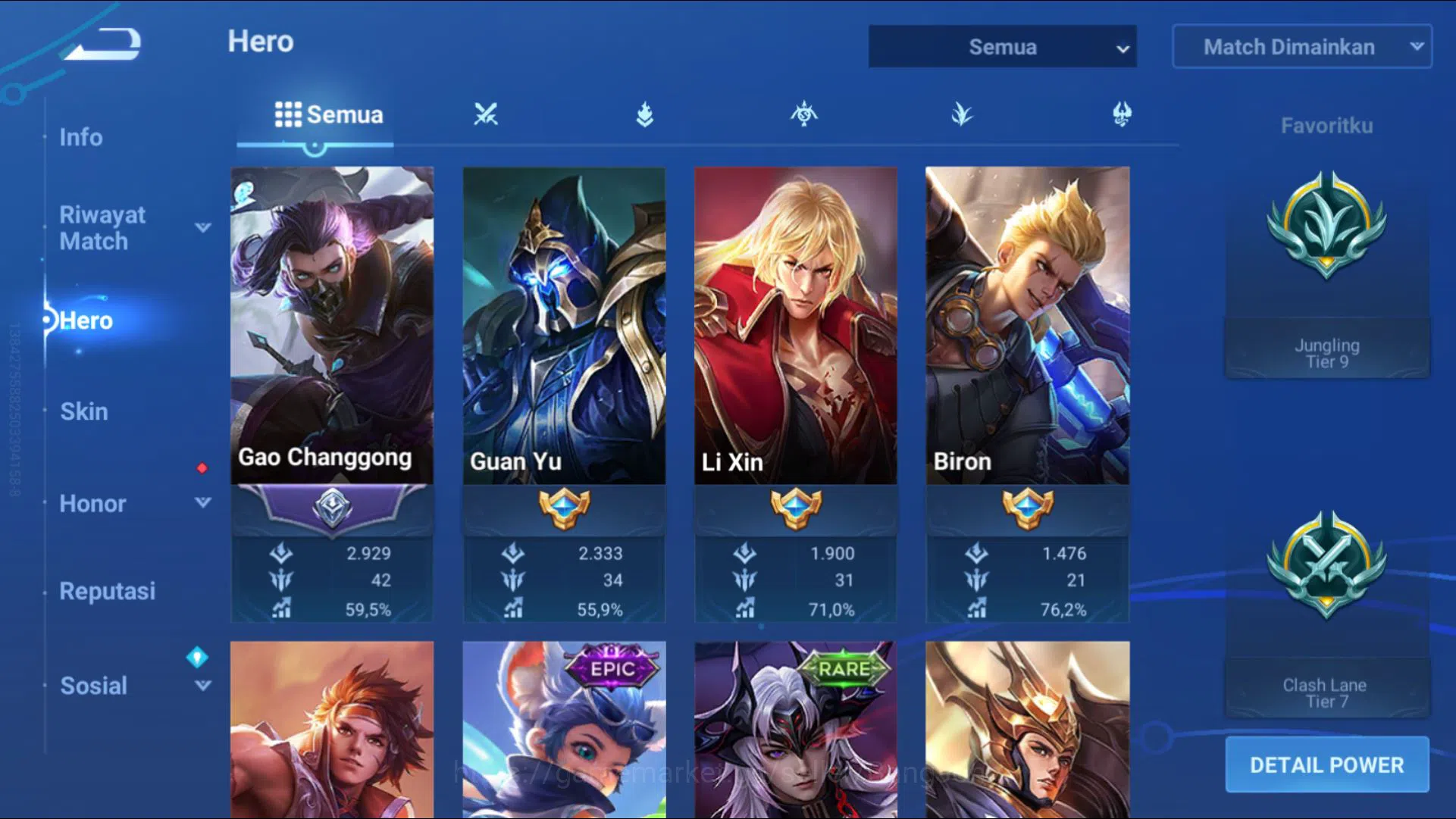 Honor of Kings Accounts [GLOBAL] 89 Heroes & 48 Skins | Horse 2026 Ying, M image 2