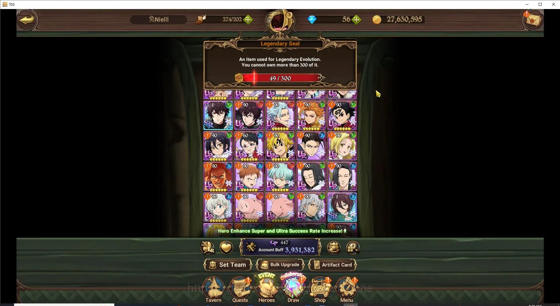 The Seven Deadly Sins: Grand Cross Accounts Endgame Global|3,9M CC|49 LS|7LR+9UR+Full Collab Gachiakuta|Nemesis Meli6/6,HK 2