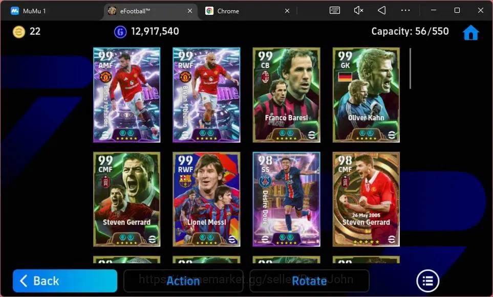 eFootball Accounts Mobile|PW 3215|Bigtime Gerrard|Epic Baresi,Kahn,Me image 3