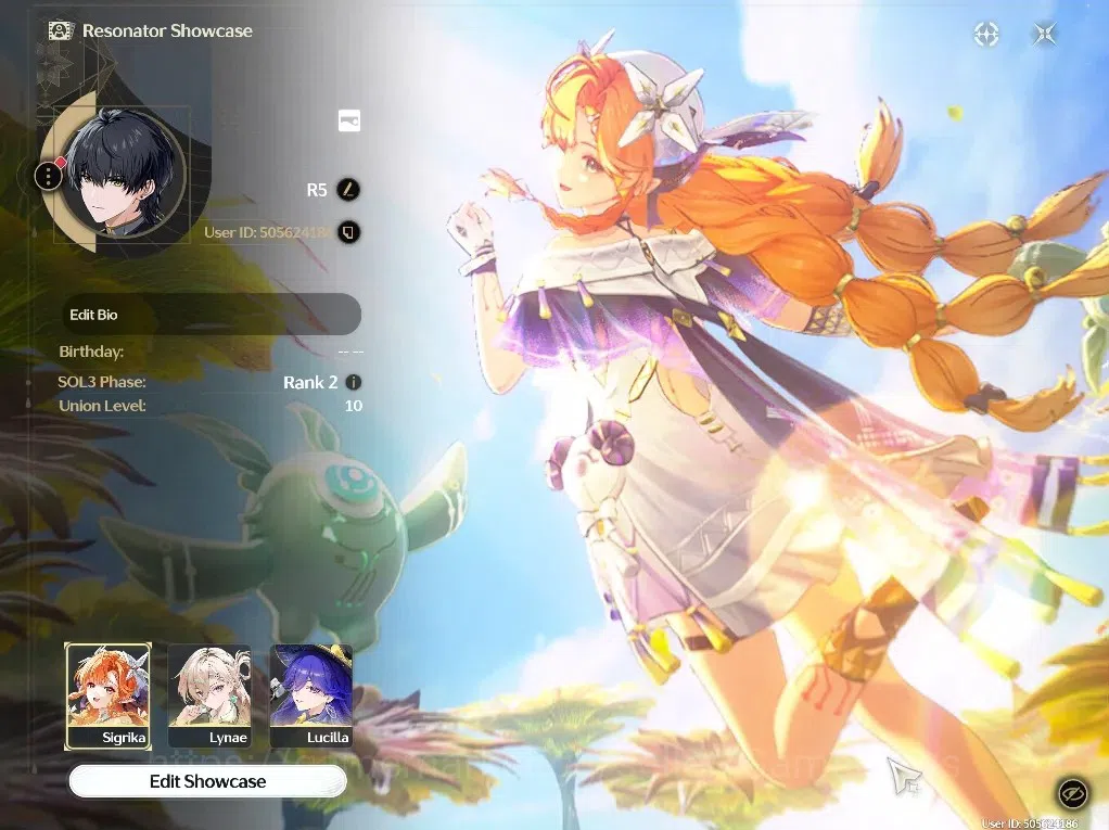 Wuthering Waves Accounts Others NA |UL 10|5 Limited| ( Lynae, Sigrika, Lucilla, Qiuyuan, Rebecca ) |DB Lvl 1|Rate On|Male 1
