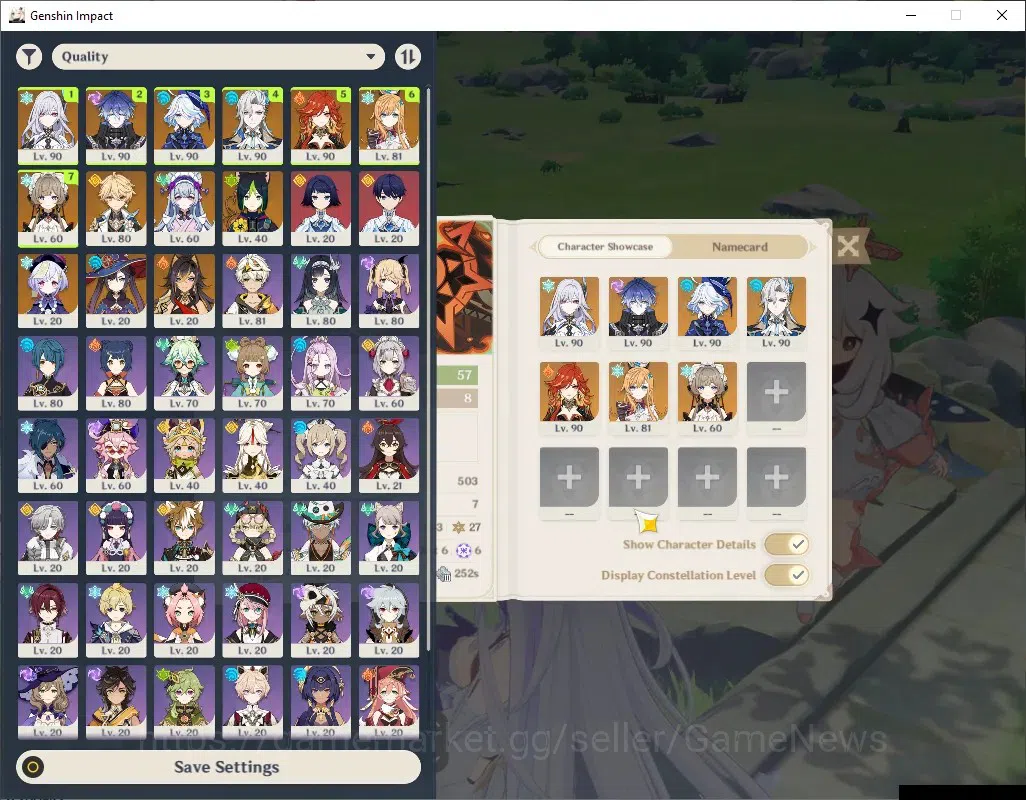 Genshin Impact Accounts ASIA|AR 57|7 Limited + 2 (5* Weapon)|Skirk PremTea image 2