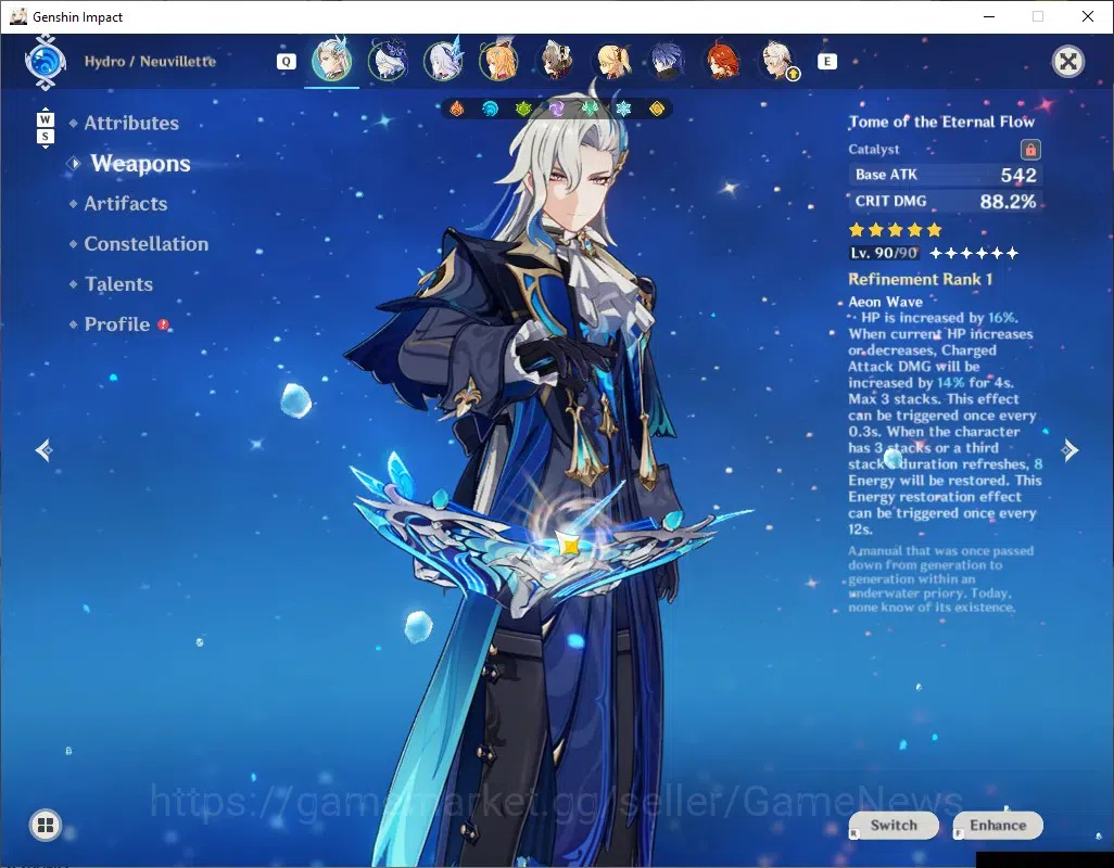 Genshin Impact Accounts ASIA|AR 57|7 Limited + 2 (5* Weapon)|Skirk PremTea image 3