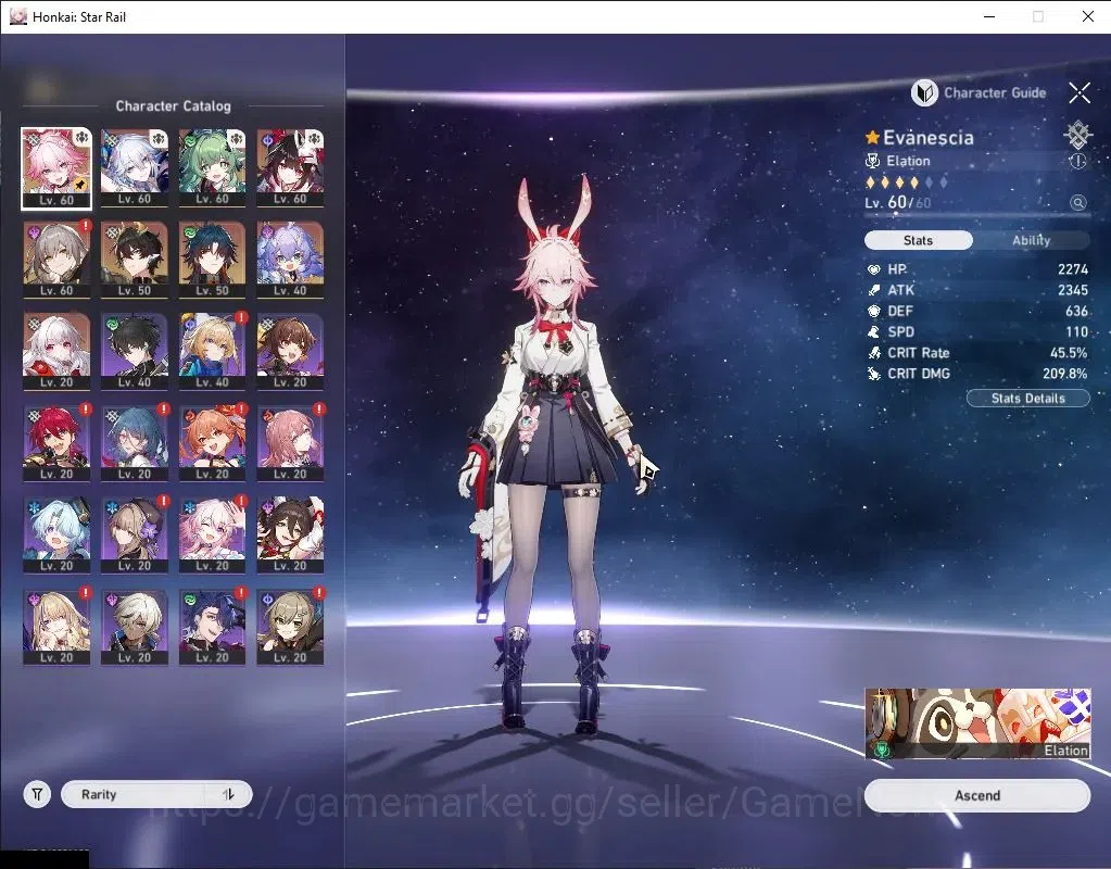 Honkai Star Rail Accounts Asia|TL 50|6 Limited|Yao Guang+Sign,Evanescia,Huoh image 4