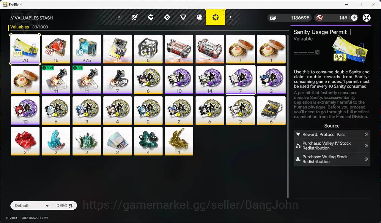Arknights: Endfield Accounts ASIA | lvl 50 | levatain, gilberta, Ember, Lifeng, image 18