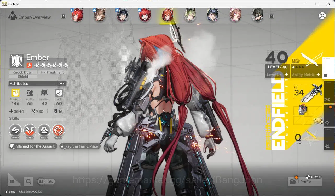 Arknights: Endfield Accounts ASIA | lvl 50 | levatain, gilberta, Ember, Lifeng, image 7
