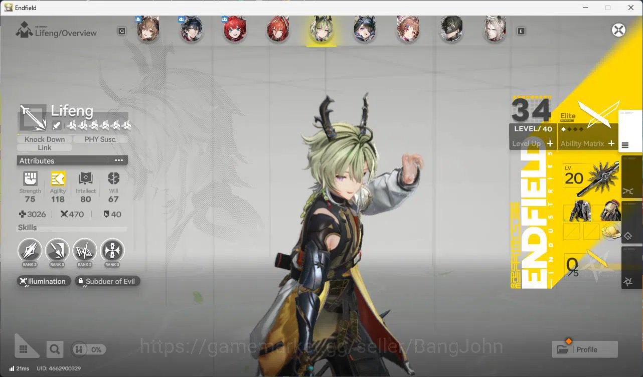 Arknights: Endfield Accounts ASIA | lvl 50 | levatain, gilberta, Ember, Lifeng, image 8