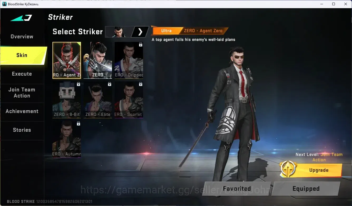 Blood Strike Accounts ASIA |Striker Ultra ZERO - Agent Zero|2 Legendary  image 4