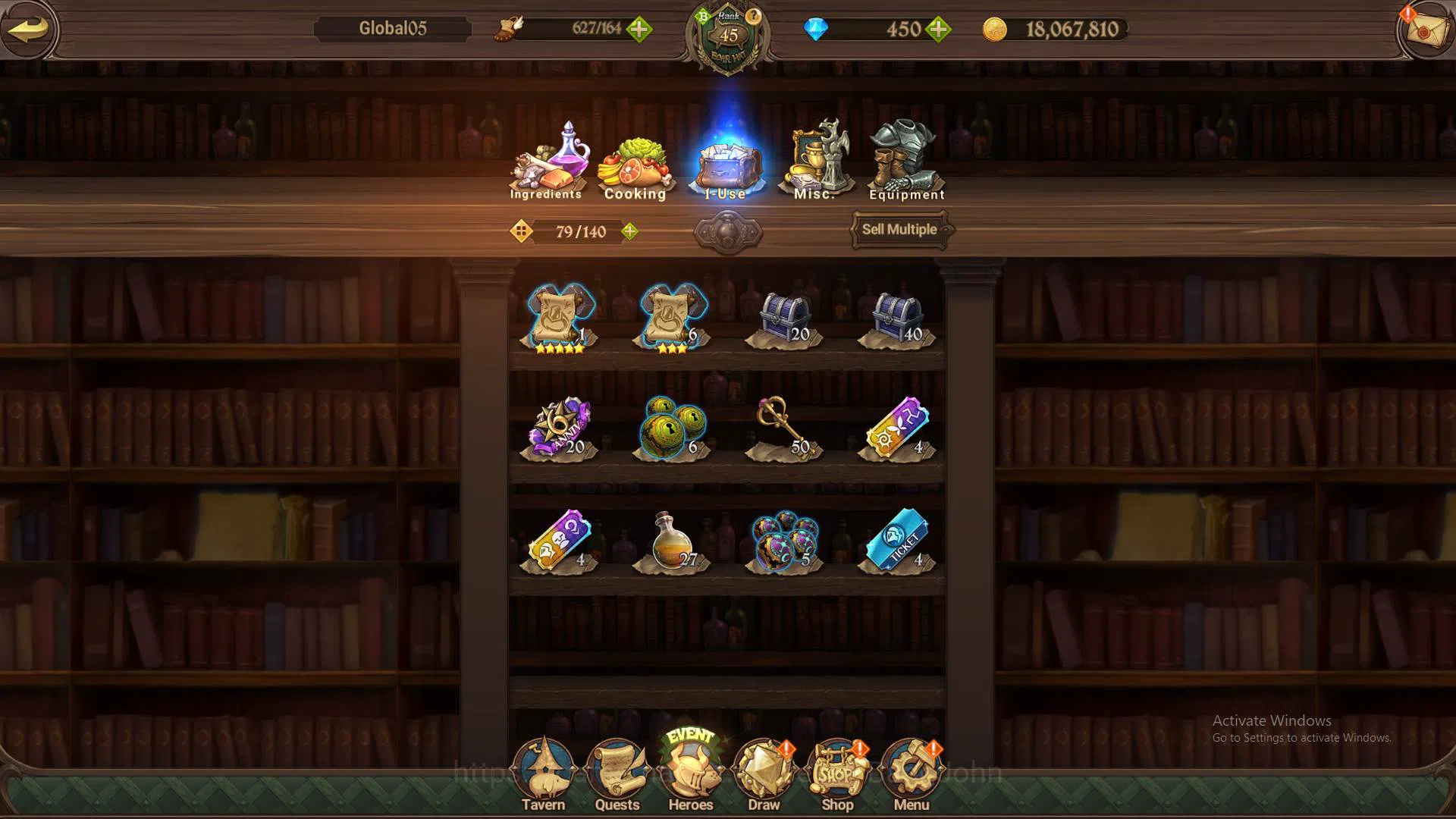 The Seven Deadly Sins: Grand Cross Accounts Others GLOBAL|2.1M CC|DM 450|1LR Helbram|6 UR 5