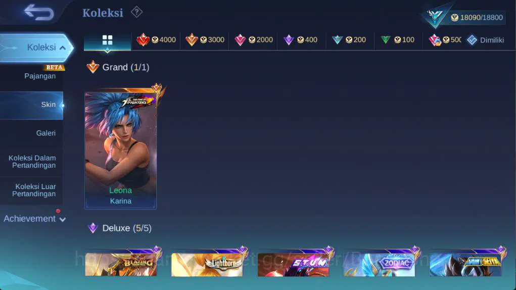 Mobile Legends: Bang Bang Accounts hero 77 skin 99 kof karina, stun chou, lightborn f image 3