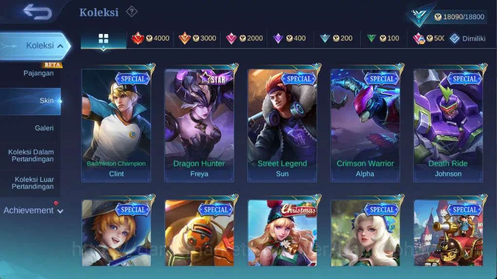 Mobile Legends: Bang Bang Accounts hero 77 skin 99 kof karina, stun chou, lightborn f image 5