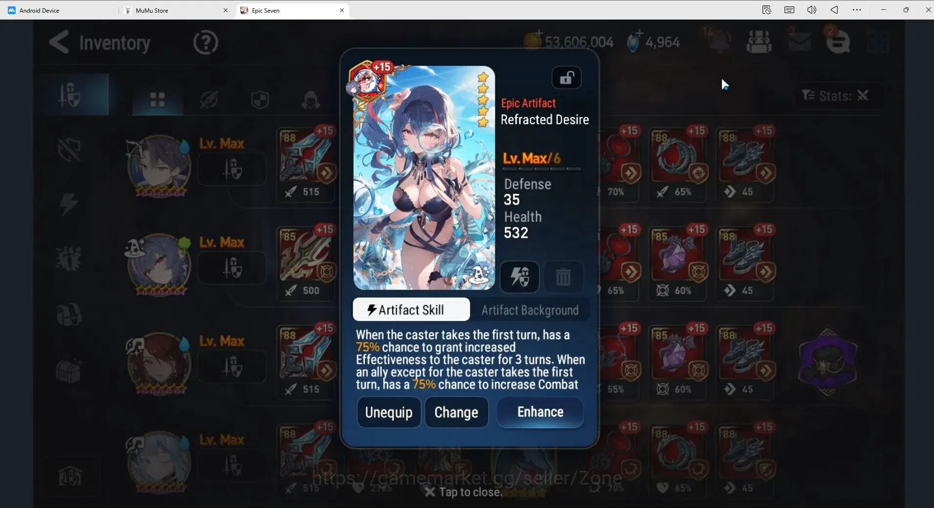 Epic Seven Accounts High-End Globarl unverif|Rank 54|Limited E Fumyr+sign + 15 other MLs (A Ludwig, Brieg, Elvira 11